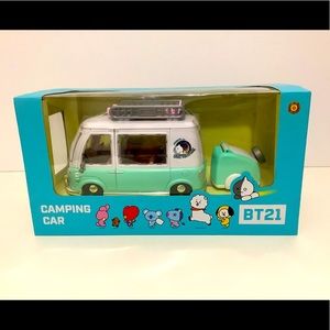 COLLECTIBLE Rare Official BTS BT21 Camping Toy Van Car Playset New